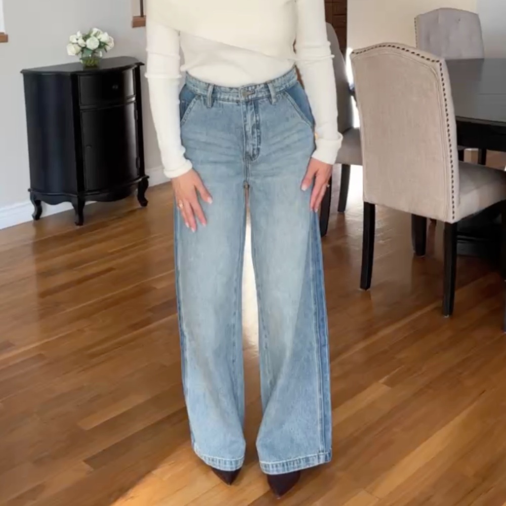 Fabrique - Clarisse Darker Side Baggy Jeans in Cotton Denim